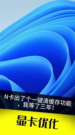 N卡出了一键清缓存功能，我等了三年！ #N卡设置 #游戏优化 #NVIDIA #着色器缓存 #电脑知识