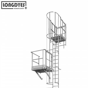 [Hot Item] Building Edge Caged Fixed Ladder with Hatch Access