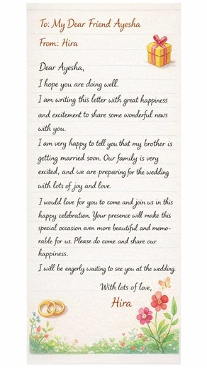 How to Write a Wedding Invitation Letter | Easy English