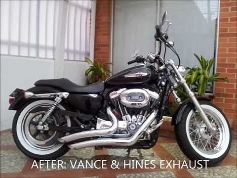 HARLEY DAVIDSON SPORTSTER 1200 CUSTOM VANCE & HINES EXHAUST