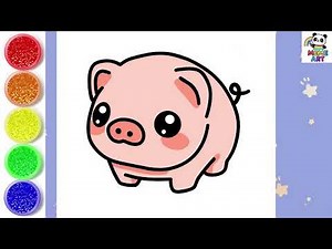 How to Draw a Pig Easy 🐷 | Cute and Simple Drawing Tutorial