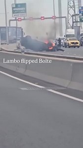 Lambo flips and bursts into flames on the Bolte Bridge