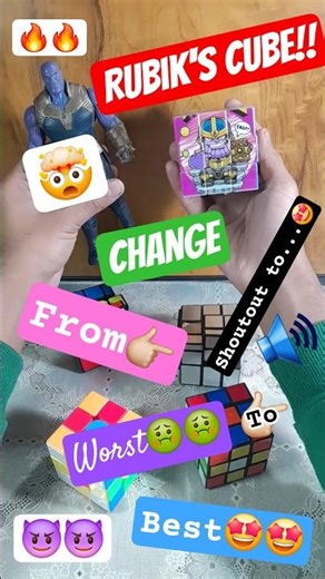 Rubik's Cube Changing from Worst🤢 to Best🤩
