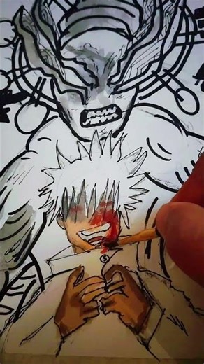 Megumi Fushiguro X Aryans Crow ink #art #anime art#jujutsukaisen