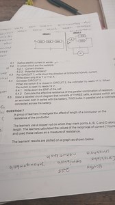 6.1 Define electric current in words.6.2 In which circuit are... | Filo