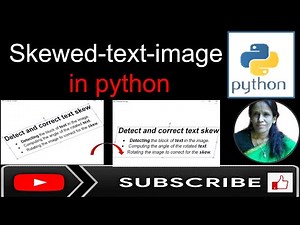 Skewed text image in python|ratan agarwal it informer