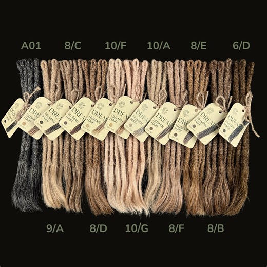 SE Mixed Color Human Hair Dreadlock Extensions: Crochet Dreads, 10 Pcs - Etsy Australia