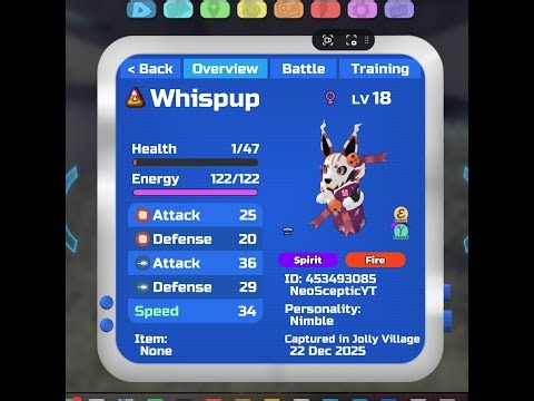 Gamma Xmas Whispup Find in Loomian Legacy!