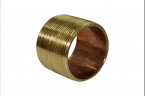 Everflow Supplies NPBR3000 Close Brass Nipple Pipe Fitting with 3" Nominal Diameter and NPT Ends