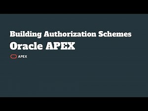 How to Create User Authorization Scheme for Apex 5.1 ?