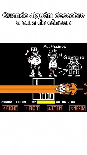Quando descobrirem a cura do câncer #undertale #sans #meme