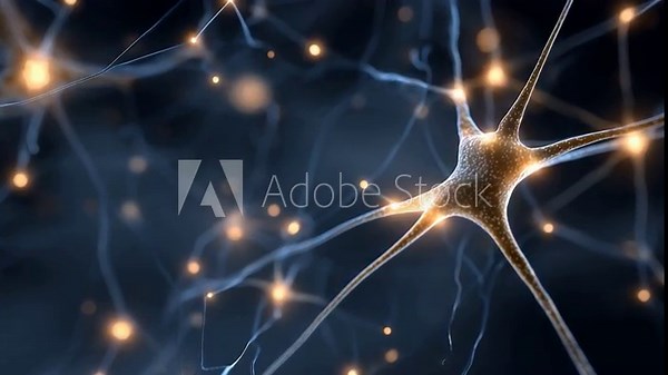 Neural Network: A visually striking representation of a neural network, showcasing the intricate connections and pathways within the brain, illuminated by glowing nodes and synapses.