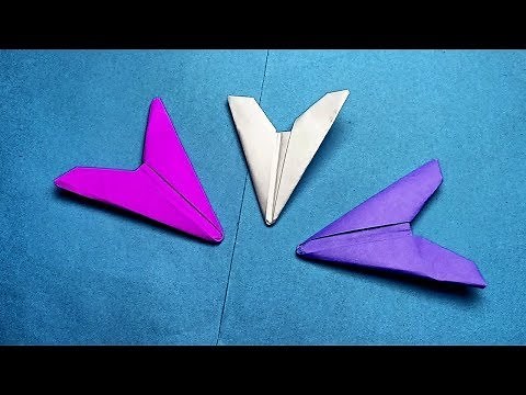 Origami flying ninja weapon arrowhead flicker without tape glue scissors only a square paper