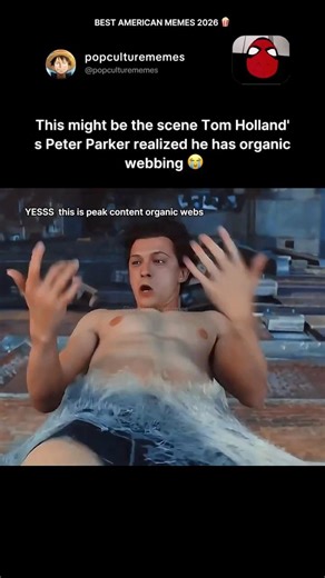 Tom Holland’s organic webbing is the newest American superhero obsession 🕸️😭 #spiderman