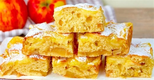 Soft and Creamy Apple Pudding Cake