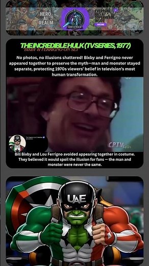 Captain UAE 🇦🇪 Watches : The Incredible Hulk TV Series 1977 Bixby & Ferrigno on Set