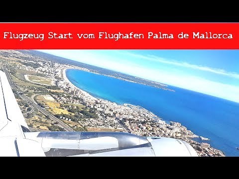 Mallorca Flughafen Departure - Flugzeug Start vom Flughafen Mallorca Palma de Mallorca ( ONRIDE )