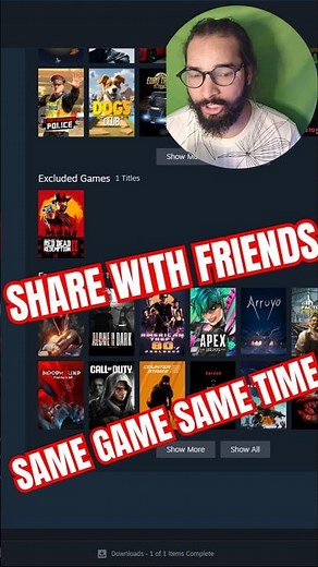 How To SHARE Games In Steam in one click | Game share kese Kare? #shorts #steam #games