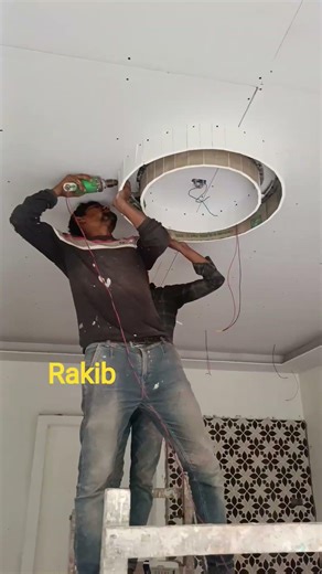 gypsum false ceiling round design #round design #living room design # unique ceiling design #pop