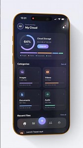 SwiftUI Cloud Storage App UI – Animated Storage Ring #shorts #swiftui #swiftuicodes #code