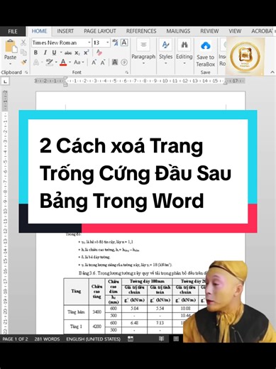 Trang trắng cứng đầu sau bảng trong Word bạn xử lý kiểu gì? A. Delete tới gãy phím B. Bỏ luôn C. Có bí kíp riêng 👀 👉 Comment chữ cái bên dưới #AToanPro #WordTips #XoaTrangTrang #WordSinhvien #fypシ