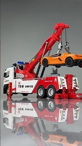 The tow truck toy with a retractable crane arm is now available, with built-in sound and light!
