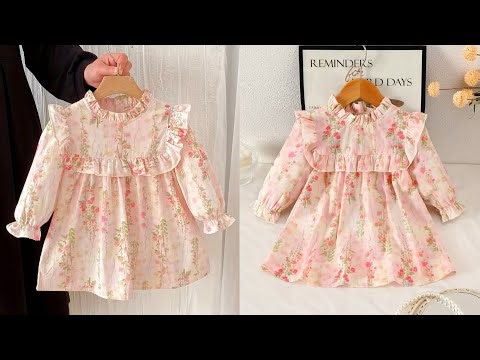 Adorable Baby Frock Cutting & Stitching Tutorial | Easy DIY Baby Dress