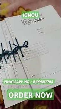 IGNOU Solved Assignment 2024-25/2025-26 #ignou #ignousolvedassignments