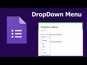How to add dropdown menu in Google Forms