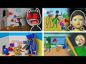 Among Us Top Animation | Among Us VS Granny, Siren Head, Piggy