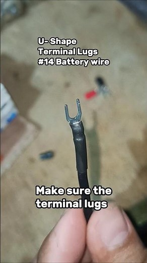 proper way to install battery wire with lugs