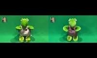 Mix of 2 videos from youtube : Gemmy turtle dancer duet