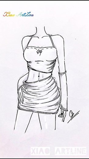 Cute & Stylish Anime Dress Drawing | #animedrawing #outfitideas #illustration #anime #art