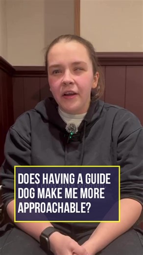 Does having a guide dog make me more approachable… especially when it comes to dating? My guide dog is definitely an icebreaker, she can make starting conversations feel easier. But it also raises questions about first impressions and dating as a visually impaired person. What do you think, does a guide dog makes someone more approachable? 👇 #valentinesday #datingwithaVI #guidedoglife