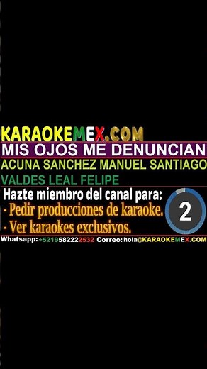 Karaoke Vicente Fernandez - Mis Ojos Me Denuncian #karaokemex