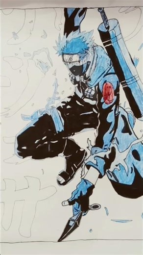 Kakashi mangekyon sharingan Kakashi cool drawing #art #animeeart #anime