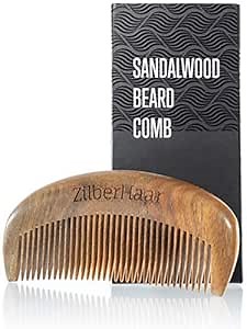 ZilberHaar Beard Comb – 100% Sandalwood – Essential Beard Care Accessory for Men – Hand Made