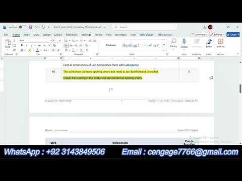 Exp22_Excel_Ch01_Cumulative_Medical | Exp22 Excel Ch01 Cumulative Medical
