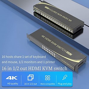 [Hot Item] Displayport   HDMI Dual Monitor Kvm Switch