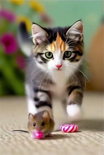 😼 Cat Chasing Mouse! Run Little Mouse 🐭💨#CatChasingMouse #FunnyAnimals #EpicChase #CatVsMouse