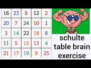 Schulte Table - Train Your Brain Activity | Brain Games & Exercises