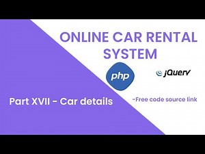 Complete Online car rental project with Ajax - Bootstrap - PHP #17 -Single car détails