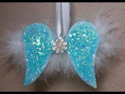DIY~Make Gorgeous Shabby Chic Angel Wing Ornaments!