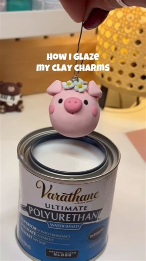 Ruby creations on Instagram: "Can’t explain why this is so satisfying but it just is 💧 #polymerclay #claycharms #glazing #satisfying #fyp"