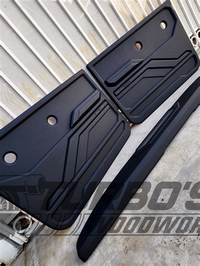 C10 Door Panels & Dashpad: Distressed Black Finish