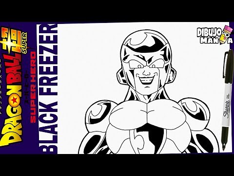 como dibujar a BLACK FREEZER de DRAGON BALL SUPER - SUPER HERO | how to draw black freezer dbs sh