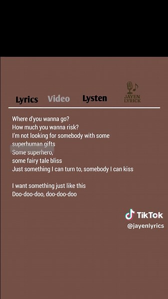 Coldplay - Something Just Like This Lyrics Video