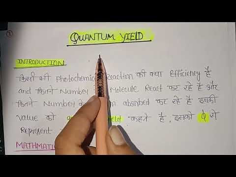 Quantum Yield in Photochemistry | Definition, Types & Examples | MSc Organic Chemistry | RDVV