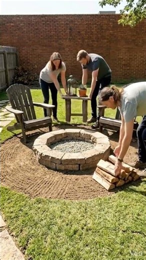 Abandoned Backyard Transformed Into Rustic Fire Pit Paradise 🔥