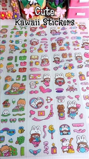 Cute Kawaii Sticker 🎀 || Easy & Satisfying✨ #shorts #trending #viral #meesho